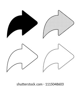 Vector arrow icon illustration
