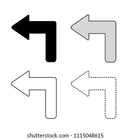 Vector arrow icon illustration