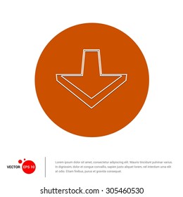Vector arrow Icon Illustration. Flat pictogram icon