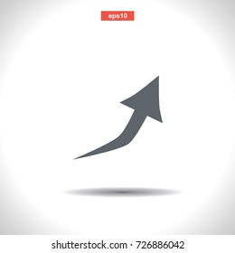 Vector arrow icon. Indicates the up direction