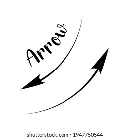 vector arrow icon isolated on white background. illustration