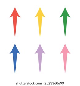 Vector Up Arrow Icon In Multiple Color