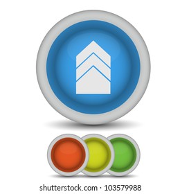Vector arrow icon on white. Eps10