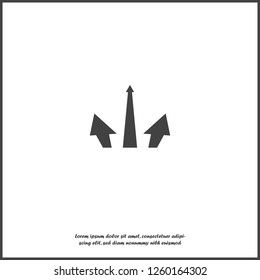Vector arrow icon on white isolated background. Layers grouped for easy editing illustration. For your design.