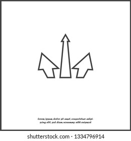Vector arrow icon on white isolated background. Layers grouped for easy editing illustration. For your design