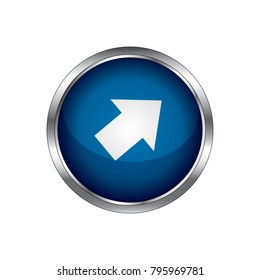 Vector Up arrow icon, up right arrow.