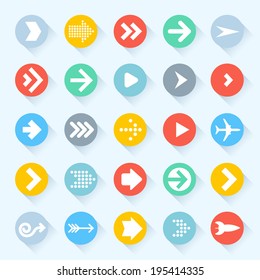 Vector arrow icon set. 