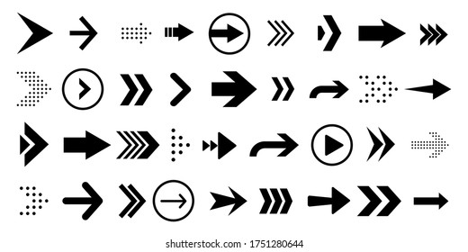 vector arrow icon set direction sign up down