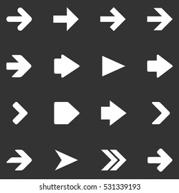 Vector arrow icon set on white