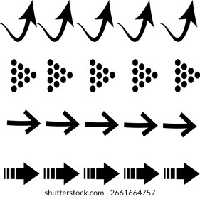  A vector arrow icon set for web design and business navigation