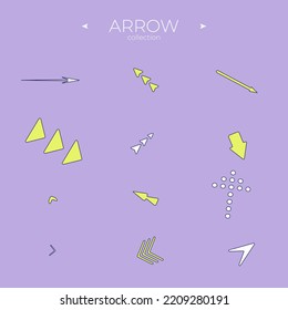 Vector Arrow Icons. Collection in color. Arrow logo concept. Symbol set. Arrows Isolated