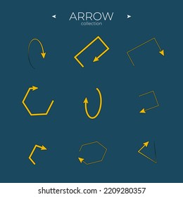 Vector Arrow Icons. Colorful comic arrow. With elegant style. Symbol set. Vector illustration