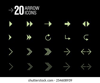 Vector arrow icons set
