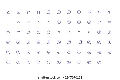 Vector Arrow Icons Set for Business 