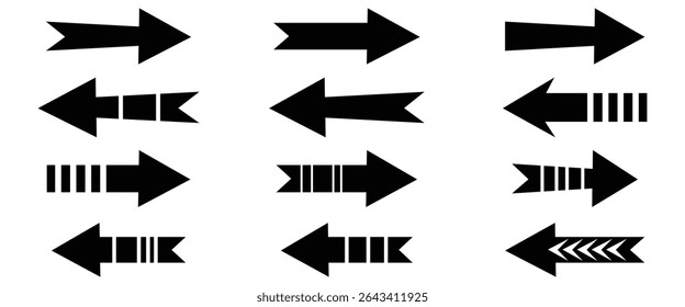 Vector Arrow Icons Set   Up and Down Direction Symbols for App and Web UI Design