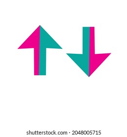 Vector arrow illustration or logo or clip art