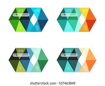 Vector arrow infographics business templates set. Backgrounds for workflow layout, diagram, number options or web design