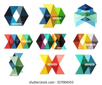 Vector arrow infographics business templates set. Backgrounds for workflow layout, diagram, number options or web design