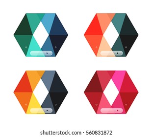 Vector arrow infographics business templates set. Backgrounds for workflow layout, diagram, number options or web design