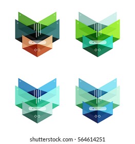 Vector arrow infographics business templates set. Backgrounds for workflow layout, diagram, number options or web design