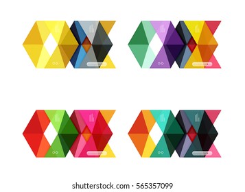 Vector arrow infographics business templates set. Backgrounds for workflow layout, diagram, number options or web design