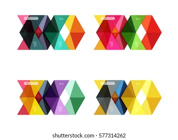 Vector arrow infographics business templates set. Backgrounds for workflow layout, diagram, number options or web design