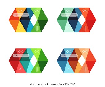 Vector arrow infographics business templates set. Backgrounds for workflow layout, diagram, number options or web design