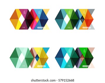 Vector arrow infographics business templates set. Backgrounds for workflow layout, diagram, number options or web design