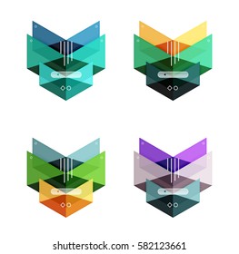 Vector arrow infographics business templates set. Backgrounds for workflow layout, diagram, number options or web design