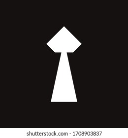 Vector arrow isolated on black background. 