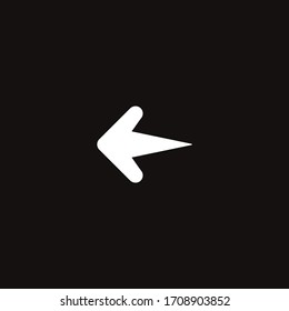 Vector arrow isolated on black background. 