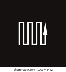 Vector arrow isolated on black background. Perfect suit for web animation add social media greeting cards stickers banners poster concepts and branding