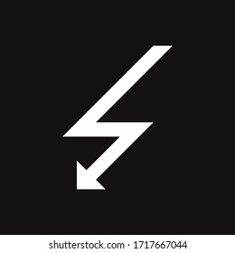 Flecha vectorial aislada en fondo negro. Trato perfecto para la animación web agregar tarjetas de felicitación tarjetas adhesivas carteles carteles conceptos de afiches y marca