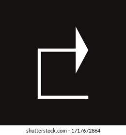Vector arrow isolated on black background. Perfect suit for web animation add social media greeting cards stickers banners poster concepts and branding