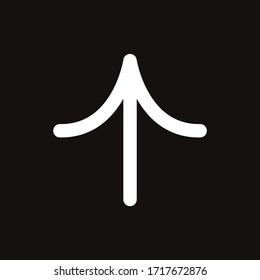 Vector arrow isolated on black background. Perfect suit for web animation add social media greeting cards stickers banners poster concepts and branding