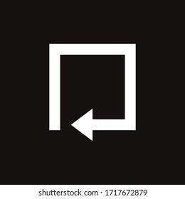 Vector arrow isolated on black background. Perfect suit for web animation add social media greeting cards stickers banners poster concepts and branding