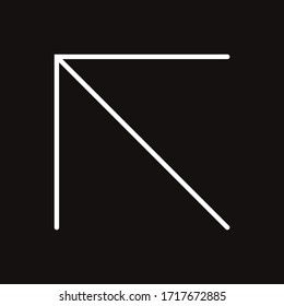 Vector arrow isolated on black background. Perfect suit for web animation add social media greeting cards stickers banners poster concepts and branding