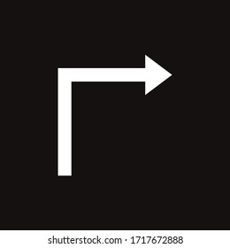 Flecha vectorial aislada en fondo negro. Trato perfecto para la animación web agregar tarjetas de felicitación tarjetas adhesivas carteles carteles conceptos de afiches y marca