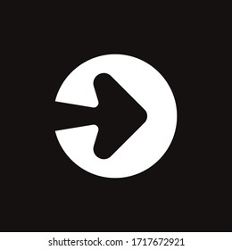 Vector arrow isolated on black background. Perfect suit for web animation add social media greeting cards stickers banners poster concepts and branding