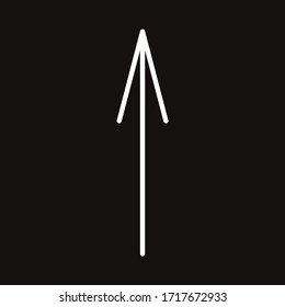 Vector arrow isolated on black background. Perfect suit for web animation add social media greeting cards stickers banners poster concepts and branding