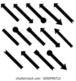 Vector arrow keys, Set of flat icons, signs, arrow symbols for interface design, web design, apps and more.