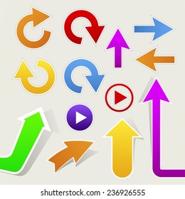 Vector arrow label Pointer direction sign