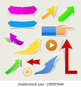 vector arrow label Pointer direction web icon 