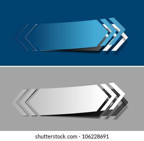 Vector arrow labels design element.