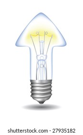vector arrow lamp bulb.To see similar, please VISIT MY GALLERY.
