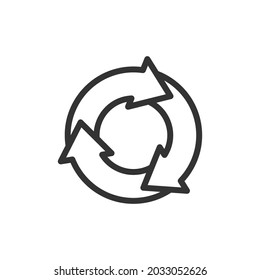 Vector arrow line icon. Symbol in trendy outline style. Vector illustration isolated on a white background. 