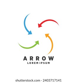Vector arrow logo design vector element with modern style