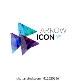Vector arrow logo icon. Business arrow concept design logo.
