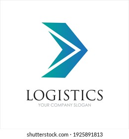 Vector arrow logo template for logistics and delivery company.