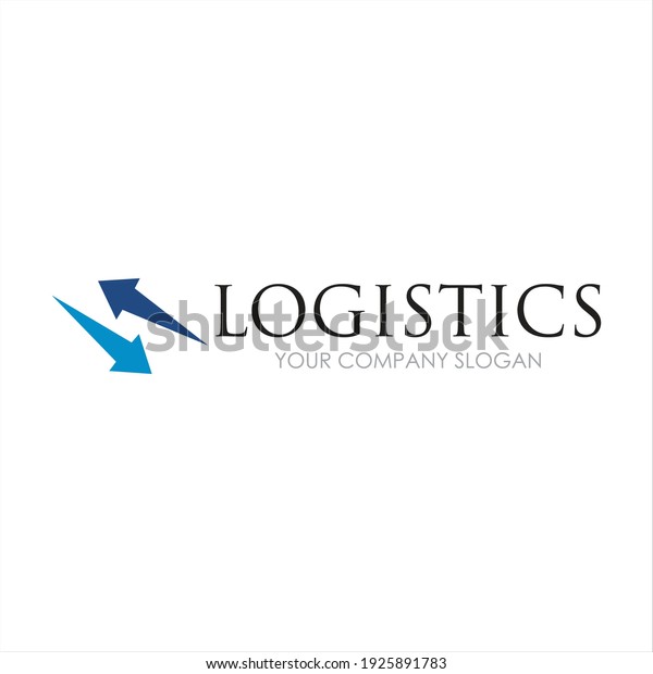 Vector Arrow Logo Template Logistics Delivery Stock Vector (Royalty ...